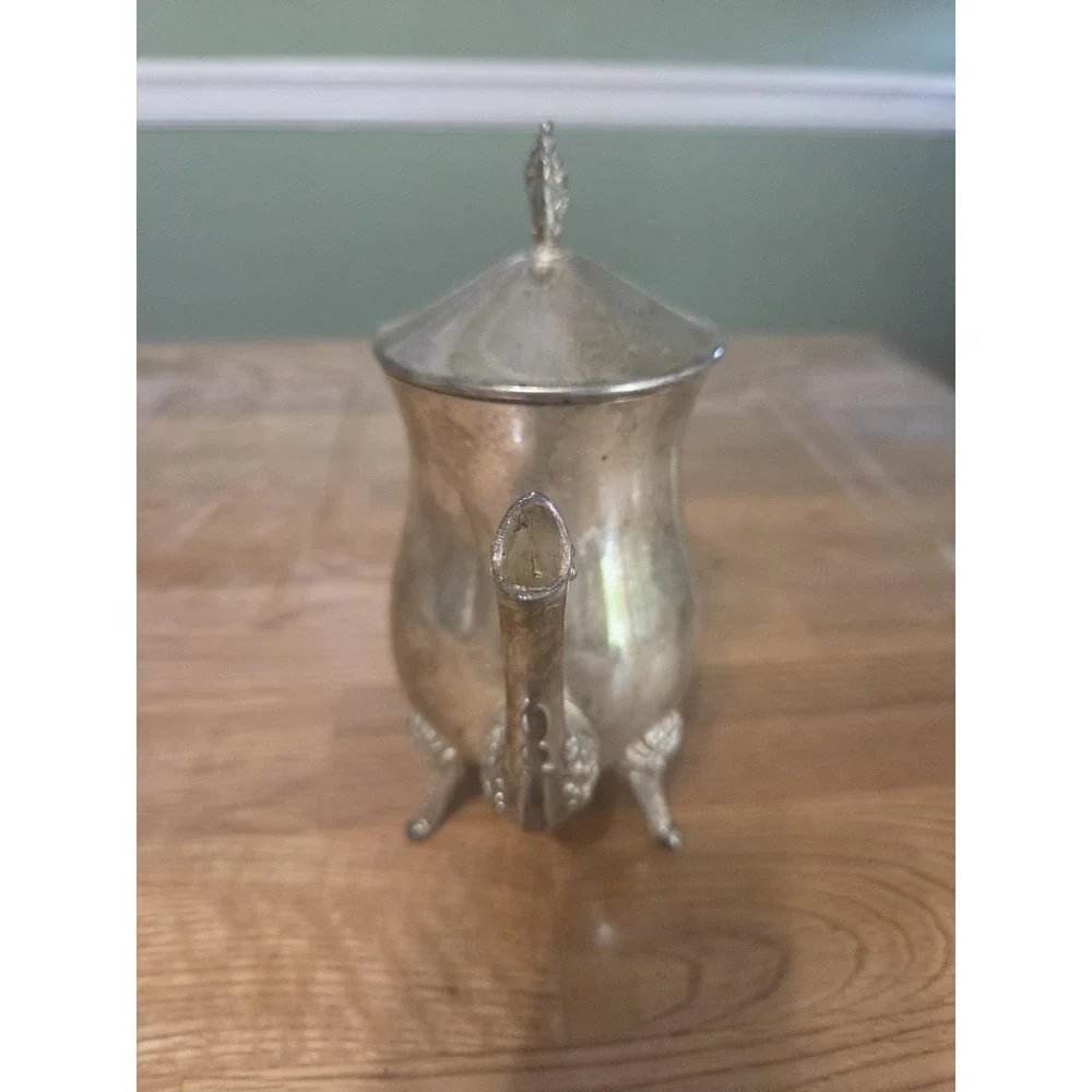 Vintage EP Brass Silver Plate Tea Coffee Pot 9.5